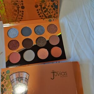 Juvia's Place Nubian 3 Coral Eyeshadow Palette - Silver, Brown, and Orange Hues